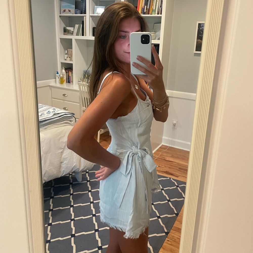 Pale Blue Tie LELIS Dress